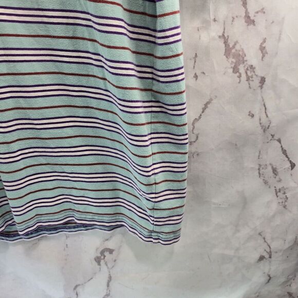 Teddy Fresh T Shirt Mens Large Blue Purple Short Sleeve Crew Striped Ringer - Picture 4 of 14